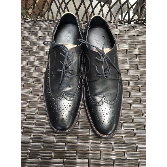 Aldo men oxford lace up dress shoes wing tip leather black 8 eu 41 main image 7